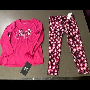 Girls Under Armour 2 Piece Set NWT Size 4